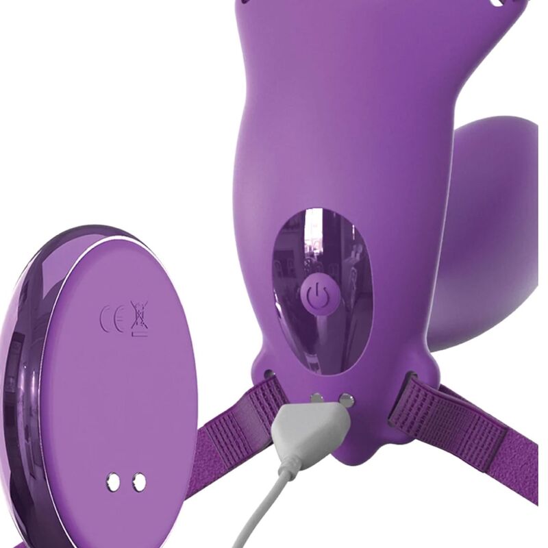 Fantasy For Her - Butterfly Harness G-Spot With Vibrator, Rechargeable & Remote Control Violet