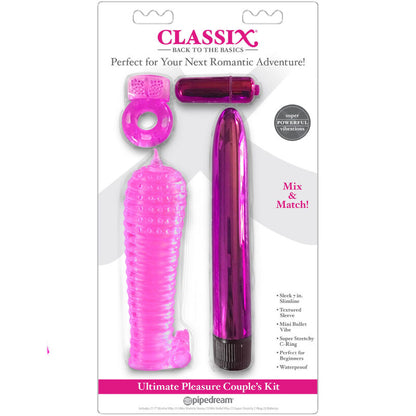 Classix - Kit For Couples With Ring, Sheath And Bullets Pink