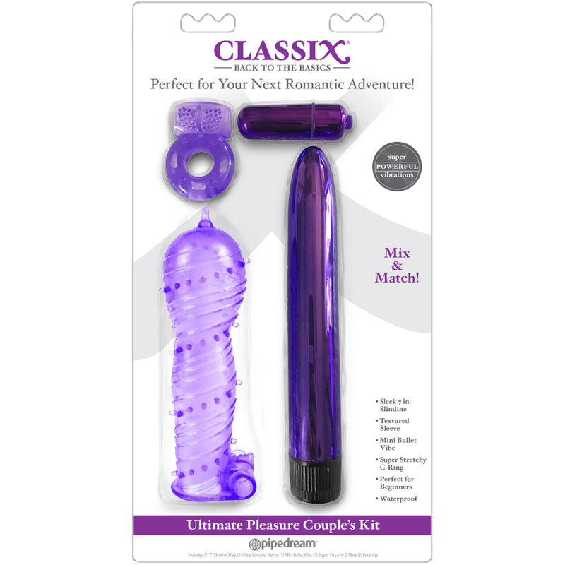 Classix - Kit For Couples With Ring, Sheath And Bullets Purple