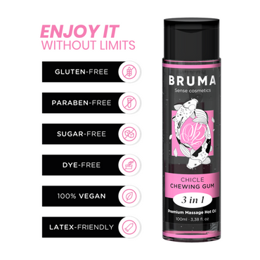 Bruma Premium Massage Hot Oil 3 In 1 100 ml — Chewing Gum