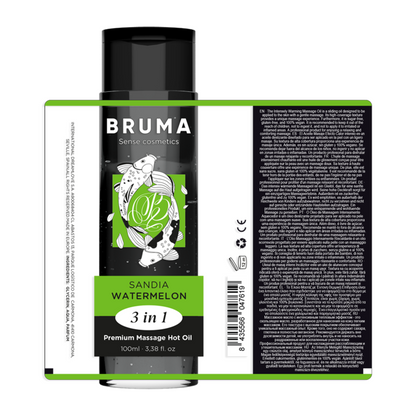 Bruma - Premium Massage Hot Oil Watermelon 3 In 1 - 100 Ml