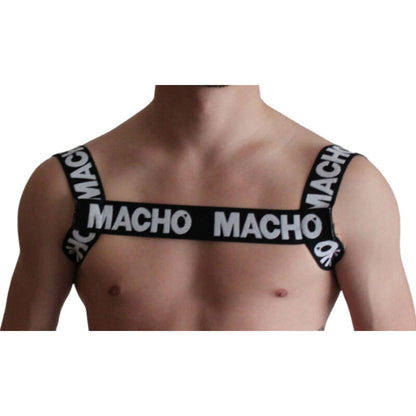Macho Double Harness in black adjustable fit