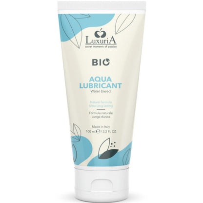 Luxuria Bio ecological intimate lubricant front label