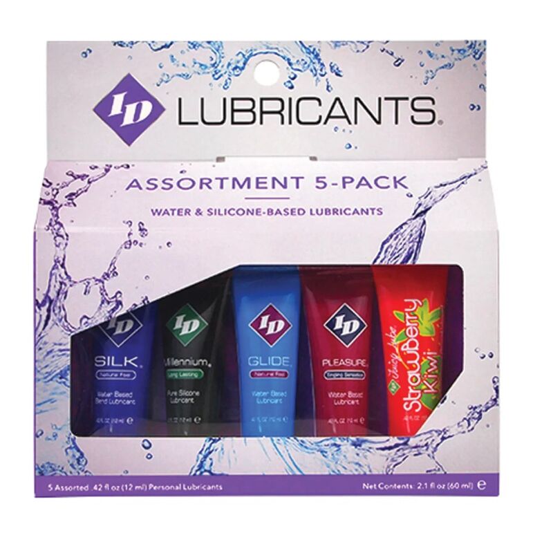 Id Juicy Lube - Assorted 5X Lubricant Tube Pack 12 Ml