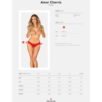 Obsessive - Amor Cherris Thong L/Xl