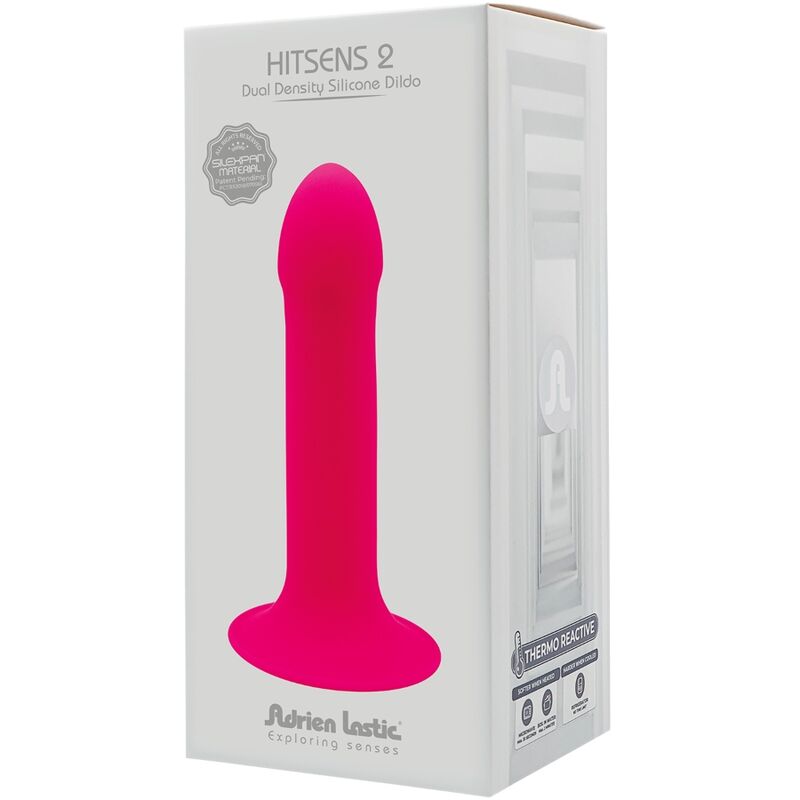 Experience realism with Adrien Lastic Silicone Dildo Pink. Double-density Silexpan, suction base, and thermo-reactive properties for versatile and lifelike pleasure.4