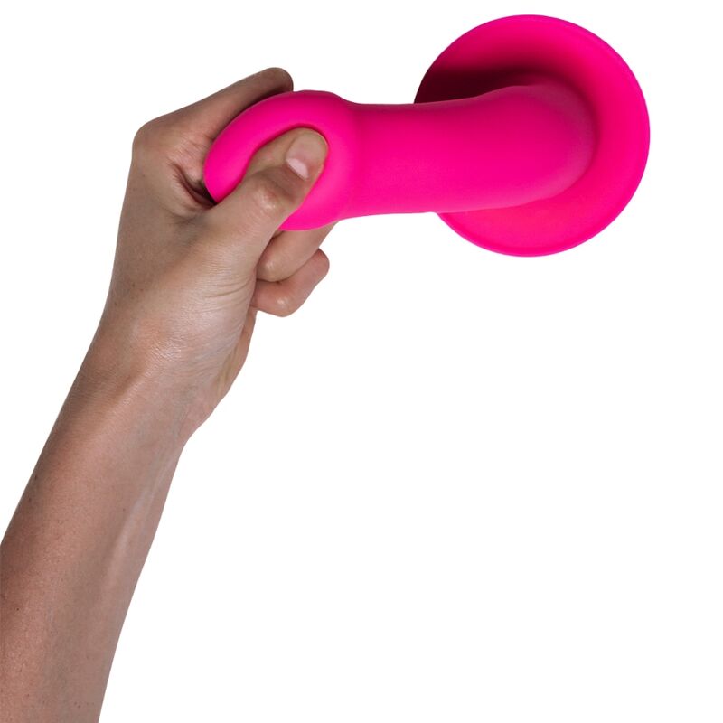 Experience realism with Adrien Lastic Silicone Dildo Pink. Double-density Silexpan, suction base, and thermo-reactive properties for versatile and lifelike pleasure.3