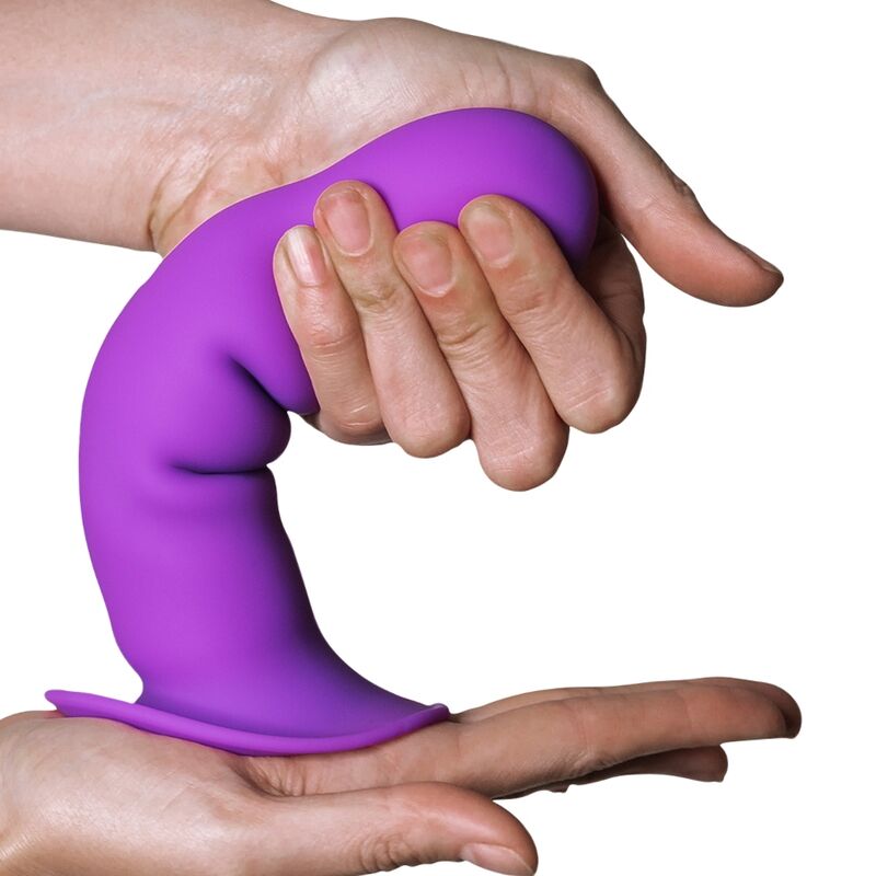 Experience lifelike pleasure with Adrien Lastic Silicone Dildo Violet. Double-density Silexpan, thermo-reactive design, and suction base for versatile, realistic sensations.2