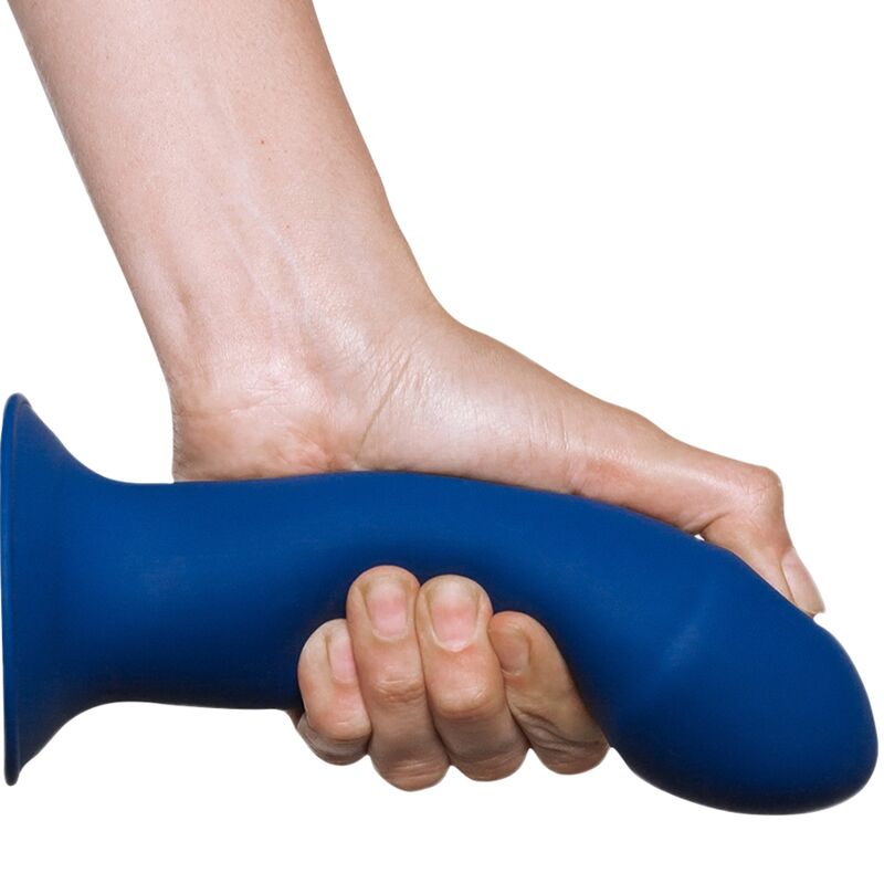 Experience realistic pleasure with Adrien Lastic Hitsens One Dildo Blue. Thermo-reactive, double-density Silexpan design with suction base and harness compatibility.3