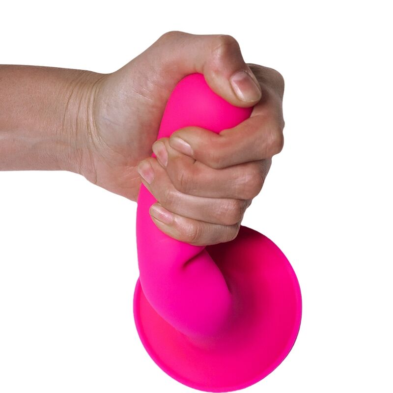 Adrien Lastic Silicone Dildo Fuchsia. Double-density Silexpan, thermo-reactive, suction base, harness-compatible. Perfect for versatile and lifelike pleasure3