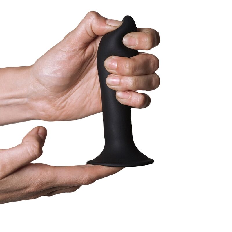 Adrien Lastic Silicone Dildo Black offers lifelike pleasure with Silexpan double density, thermo-reactive properties, suction base, and harness compatibility3