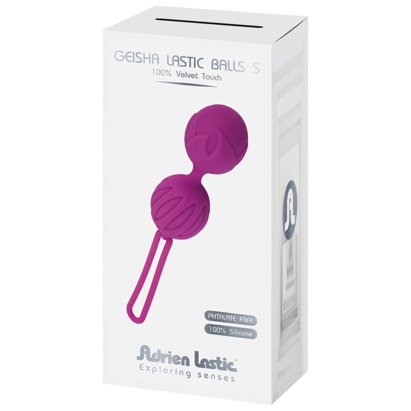 Strengthen your pelvic floor with Adrien Lastic Kegel Silicone Balls. Velvet-touch, premium silicone, dual relief for stimulation, available in Pink, Violet, and Fuchsia.3