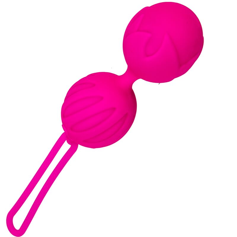 Strengthen your pelvic floor with Adrien Lastic Kegel Silicone Balls. Velvet-touch, premium silicone, dual relief for stimulation, available in Pink, Violet, and Fuchsia.2