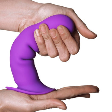 Discover Adrien Lastic Vibe Silicone Dildo Violet. Double-density Silexpan, 10 vibration modes, USB rechargeable, with suction base and harness compatibility.2