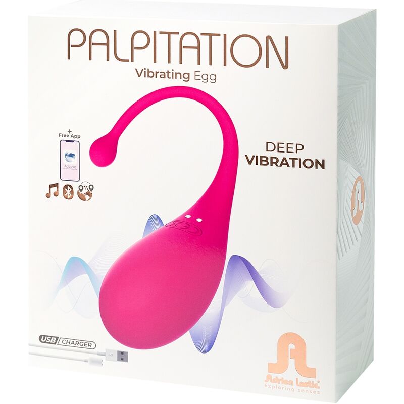 Experience discreet pleasure with the Adrien Lastic Palpitation Vibrating Egg. With 9 vibration modes, waterproof design, and remote control via the AdLove app, enjoy endless possibilities at home or away.5