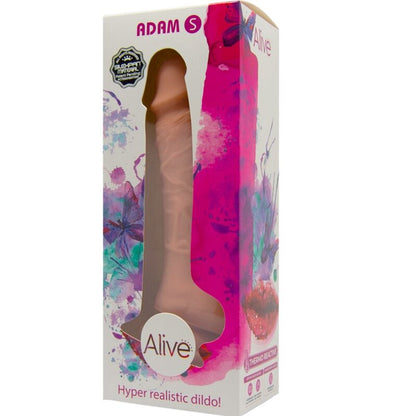 Discover lifelike pleasure with Alive Adam Realistic Penis. Made with SILEXPAN® double density silicone, strong suction base, and thermo-reactive effect.8