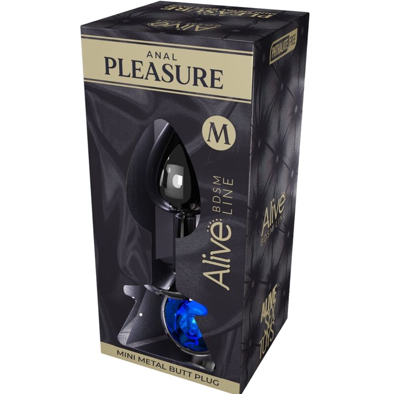 Explore new sensations with Alive Metal Anal Plug. Ergonomic design, body-safe stainless steel, 3 sizes, and available in vibrant colors with a shiny diamond base.9