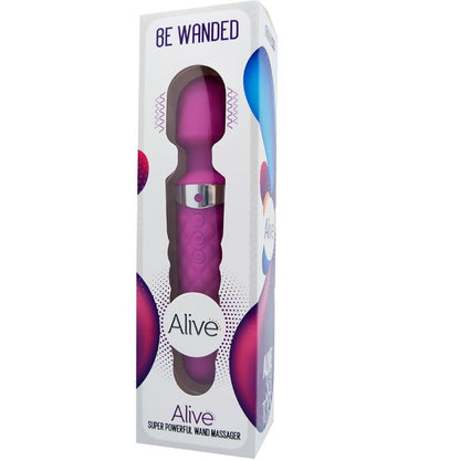 Relax and indulge with Alive Be Wanded Vibrator. 16 vibration modes, USB rechargeable, ergonomic design, and splash-proof for versatile therapeutic and sensual use.1