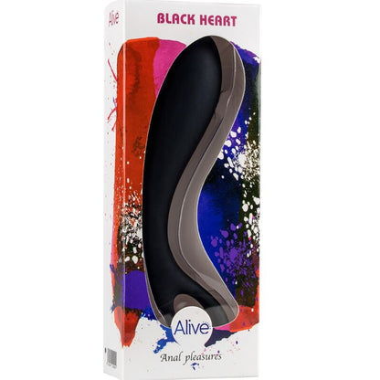 Experience sensual pleasure with the Alive Black Heart Anal Massager. Made from silky-touch silicone, this flexible and hypoallergenic massager is splash-proof and ergonomically designed for optimal comfort.1