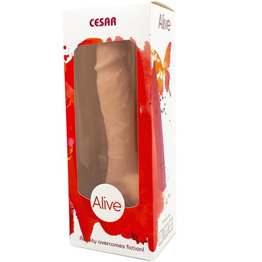 Experience lifelike pleasure with the Alive Cesar Realistic Penis. Made from Future Skin material for an ultra-real feel, this waterproof dildo features a powerful suction base for versatile enjoyment.2