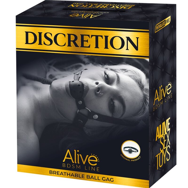 Enhance your BDSM play with Alive Discretion Breathable Gag. Body-safe, adjustable, breathable design for comfort and safety. Available in red and black.3