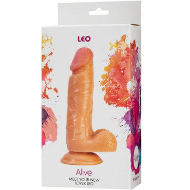 Discover lifelike pleasure with the Alive Leo Realistic Penis. Designed with realistic texture, veins, and a suction cup base, this waterproof dildo is perfect for hands-free fun.2