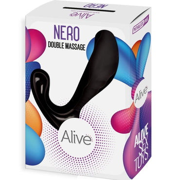 Elevate your pleasure with the Alive Double Massager Anal Prostatic. Designed with prostate-focused ergonomics and soft-textured relief for comfortable and powerful stimulation.1