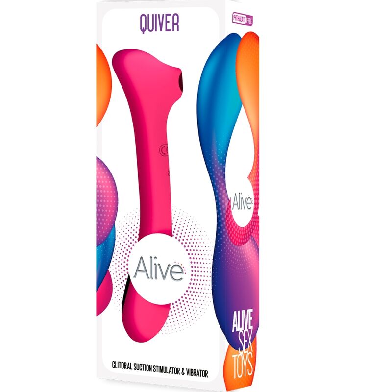 Experience multifaceted pleasure with the Alive Clitoral Sucker Vibrator. Ergonomic design, 10 vibration and suction modes, splash-proof, and body-safe material.5