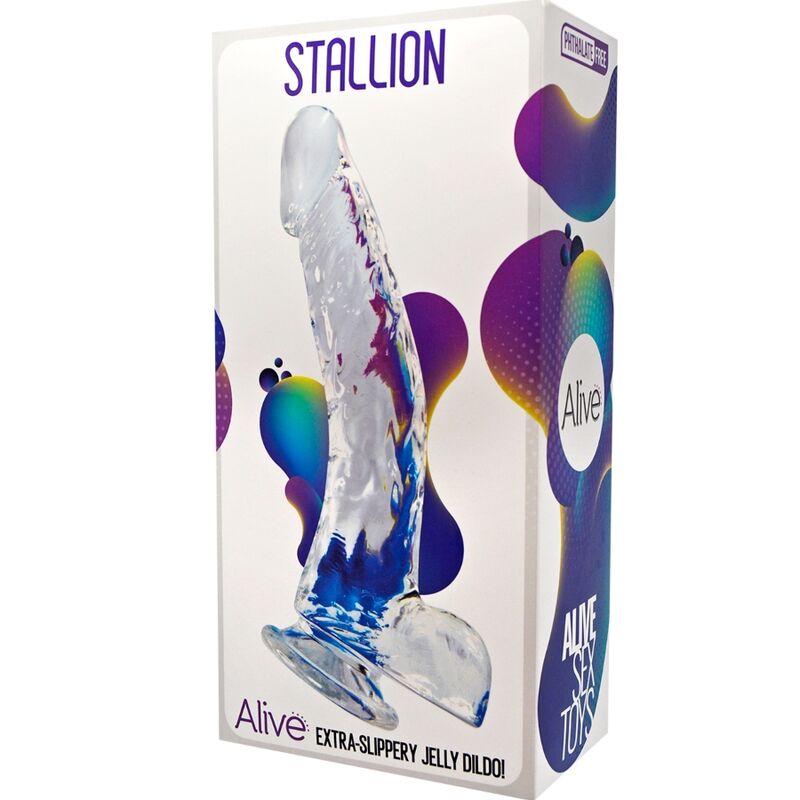 Experience intensified pleasure with the Alive Stallion Transparent Realistic Penis. Crafted for visual and tactile stimulation, this body-safe dildo is designed for immersive, hands-free use.2