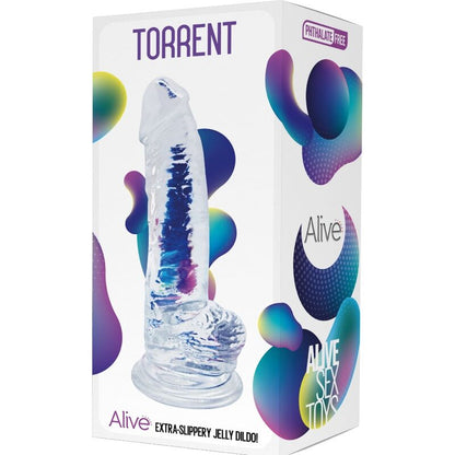 Discover new sensations with the Alive Torrent Realistic Penis Transparent dildo. Hypoallergenic, phthalate-free, and fully waterproof, this translucent dildo is crafted for thrilling visual and physical pleasure.2