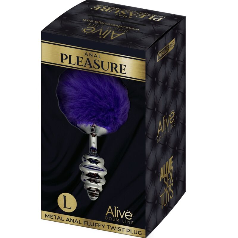 Explore heightened anal pleasure with the Alive Anal Plug Spiral Metal. Spiral design, fluffy tail, and thermal sensations offer a luxurious and playful experience.19