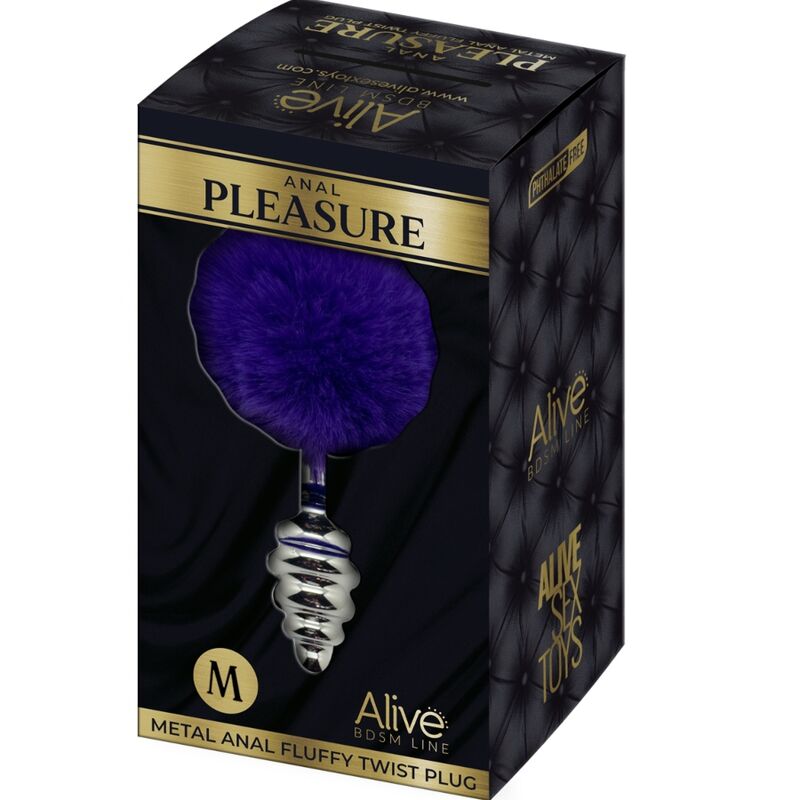 Explore heightened anal pleasure with the Alive Anal Plug Spiral Metal. Spiral design, fluffy tail, and thermal sensations offer a luxurious and playful experience.17