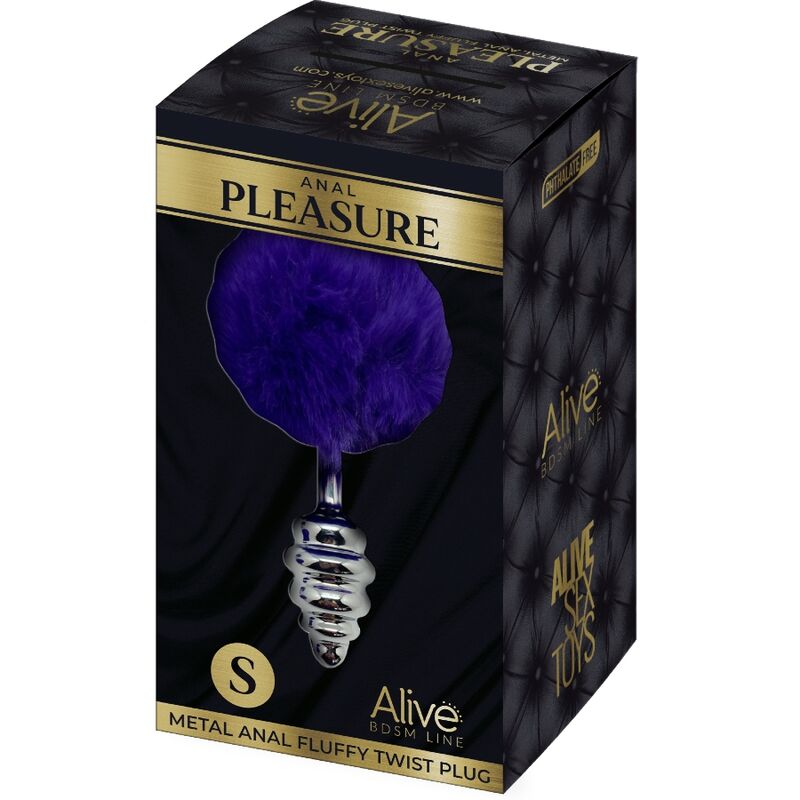 Explore heightened anal pleasure with the Alive Anal Plug Spiral Metal. Spiral design, fluffy tail, and thermal sensations offer a luxurious and playful experience.15