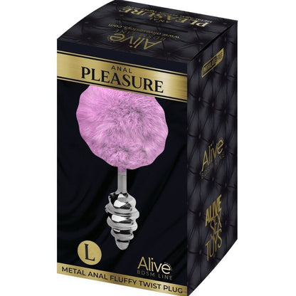 Explore heightened anal pleasure with the Alive Anal Plug Spiral Metal. Spiral design, fluffy tail, and thermal sensations offer a luxurious and playful experience.14