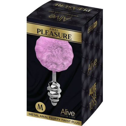 Explore heightened anal pleasure with the Alive Anal Plug Spiral Metal. Spiral design, fluffy tail, and thermal sensations offer a luxurious and playful experience.13