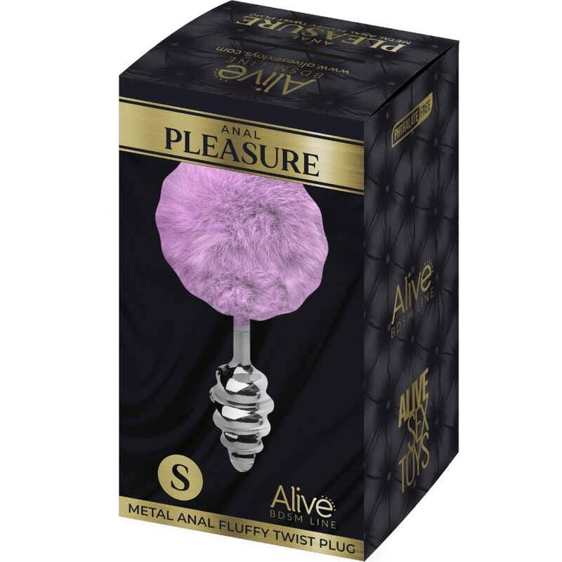 Explore heightened anal pleasure with the Alive Anal Plug Spiral Metal. Spiral design, fluffy tail, and thermal sensations offer a luxurious and playful experience.12