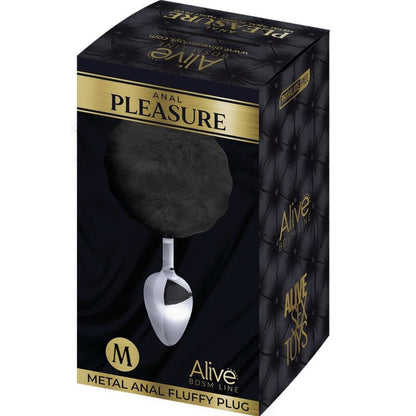 Experience anal pleasure with the Alive Anal Plug Metal Fluffy. Made of body-safe metal, with a smooth design, fluffy pompom, and heat/cold options for added sensation.12