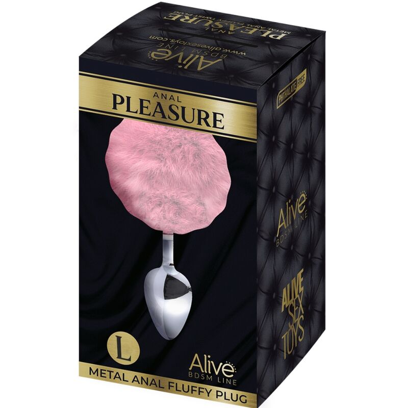 Experience anal pleasure with the Alive Anal Plug Metal Fluffy. Made of body-safe metal, with a smooth design, fluffy pompom, and heat/cold options for added sensation.13