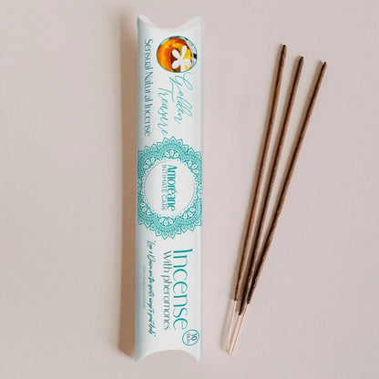 Set the mood with Amoreane Pheromone Incense Sticks. Infused with Golden Treasure's musky jasmine aroma, these sticks intensify attraction and ignite passion.2