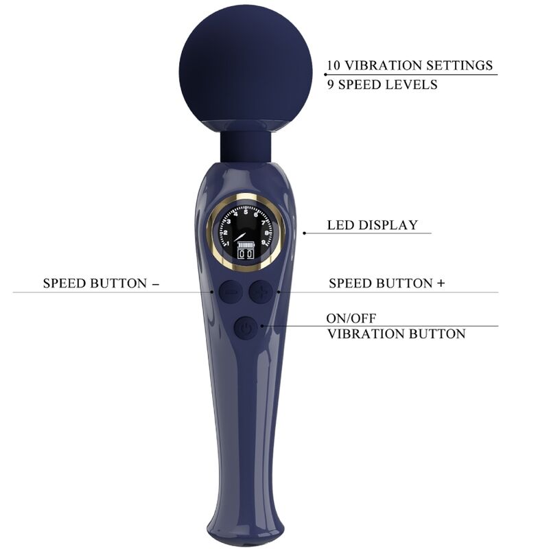 Pretty Love - Skyler Vibrator Wand Blue