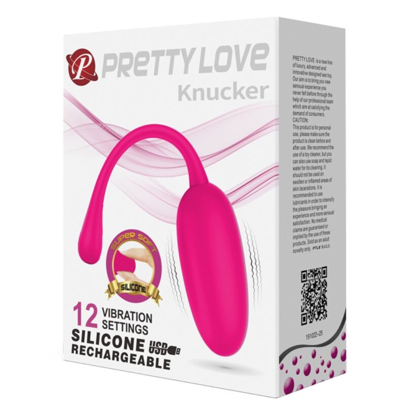 Pretty Love - Knucker Pink Rechargeable Vibrating Egg