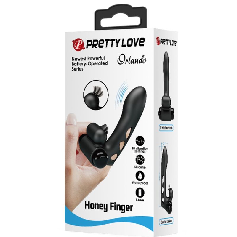 Pretty Love - Orlando Black Vibrator Finger Cover