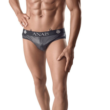 Anais Men Ares Slip blends black mesh and leather into sleek shorts with a perfect cut and elastic waistband—bold comfort meets erotic style for modern men.1