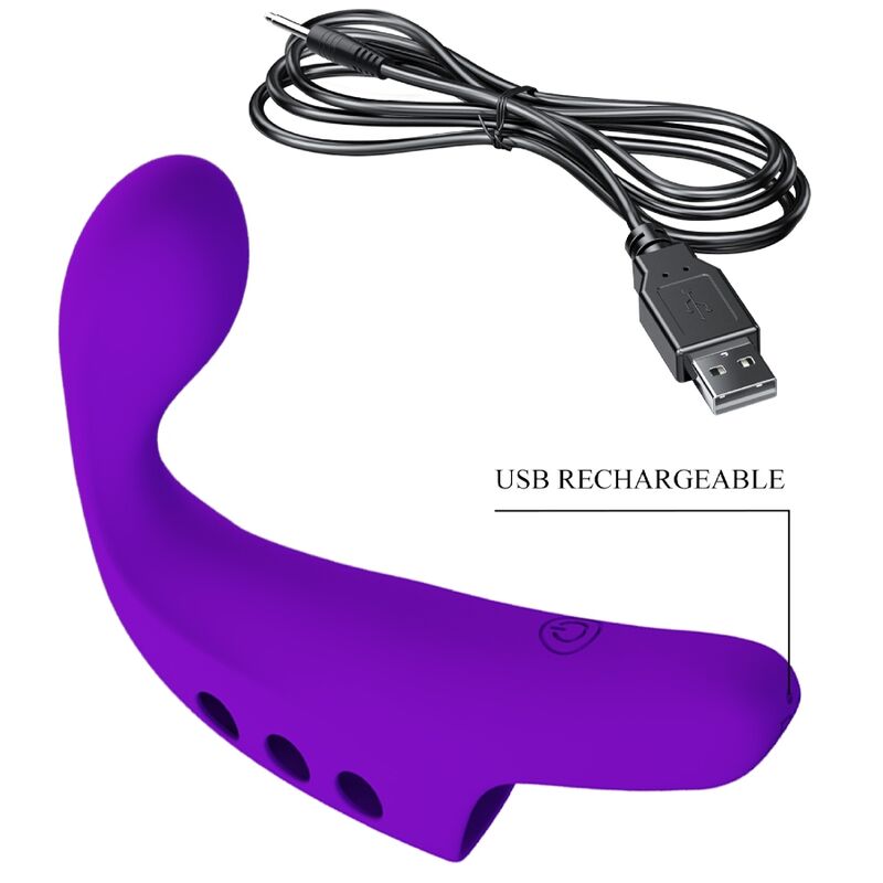 Pretty Love - Gorgon Purple Rechargeable Finger Vibrator