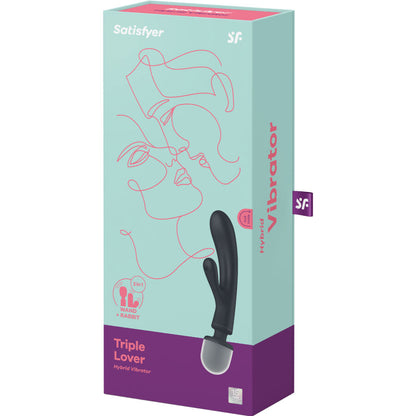 Satisfyer - Triple Lover Rabbit Vibrator Massager Grey