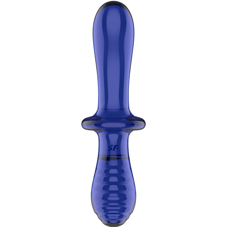 Satisfyer - Double Crystal Dildo Blue