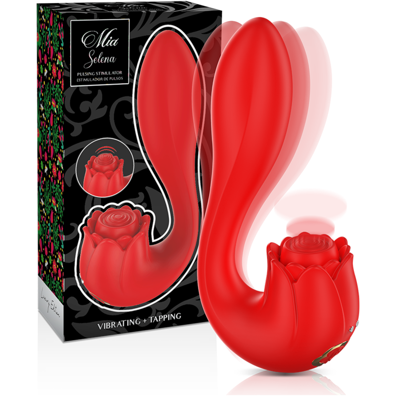 Mia - Selena Stimulator Vibrating + Tapping Red