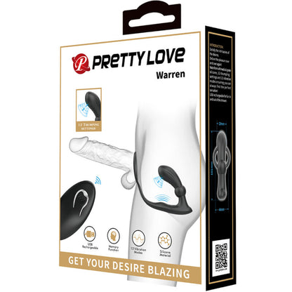 Pretty Love - Warren Black Anal Ring & Vibrator