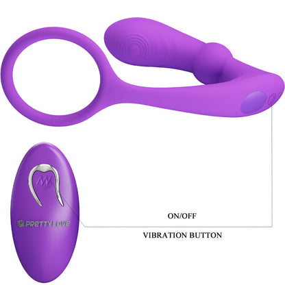 Pretty Love - Warren Violet Anal Ring & Vibrator