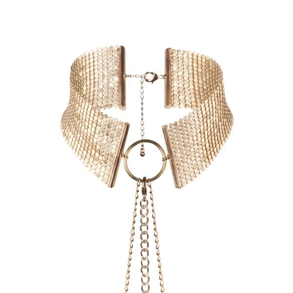 Bijoux - D�Sir M�Tallique Golden Metallic Necklace